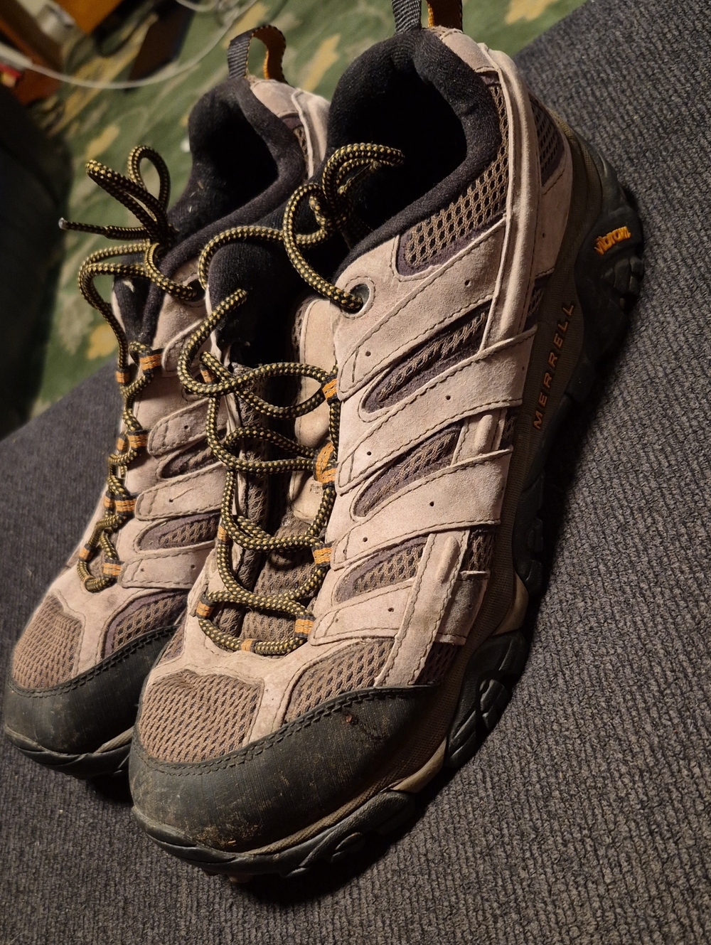 Merrell Men’s Taupe and Black Trail Hiking Shoes